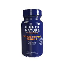 Higher Nature - Thyroid Support Formula - Reduction of Tiredness & Fatigue - Iodine, Selenium, Vitamin C, B12 & Iron - Thyroid Sup