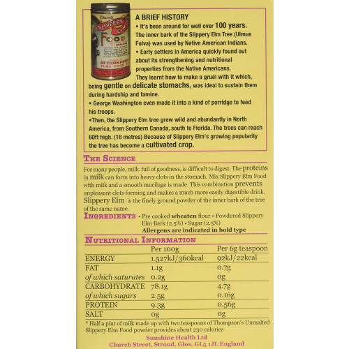 Thompson's Slippery Elm Plain Food 454 g 1