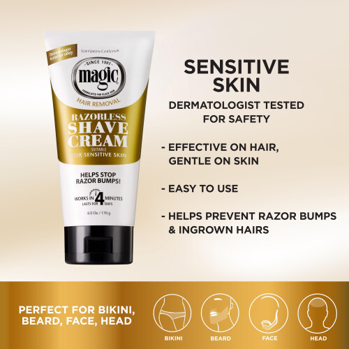 Magic Smooth Razorless Hair-Removing Cream 6oz/170g 1