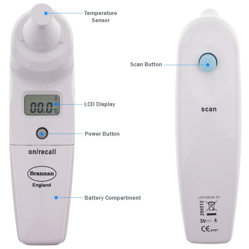 Brannan Infrared Digital Ear Thermometer with Clear LED Display 1
