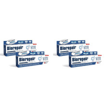 4pcs Biorepair - Intensive Night Repair Toothpaste 75 Ml Mineralize Enamel Protection Plague Fill Holes Gradually Microparticle Re