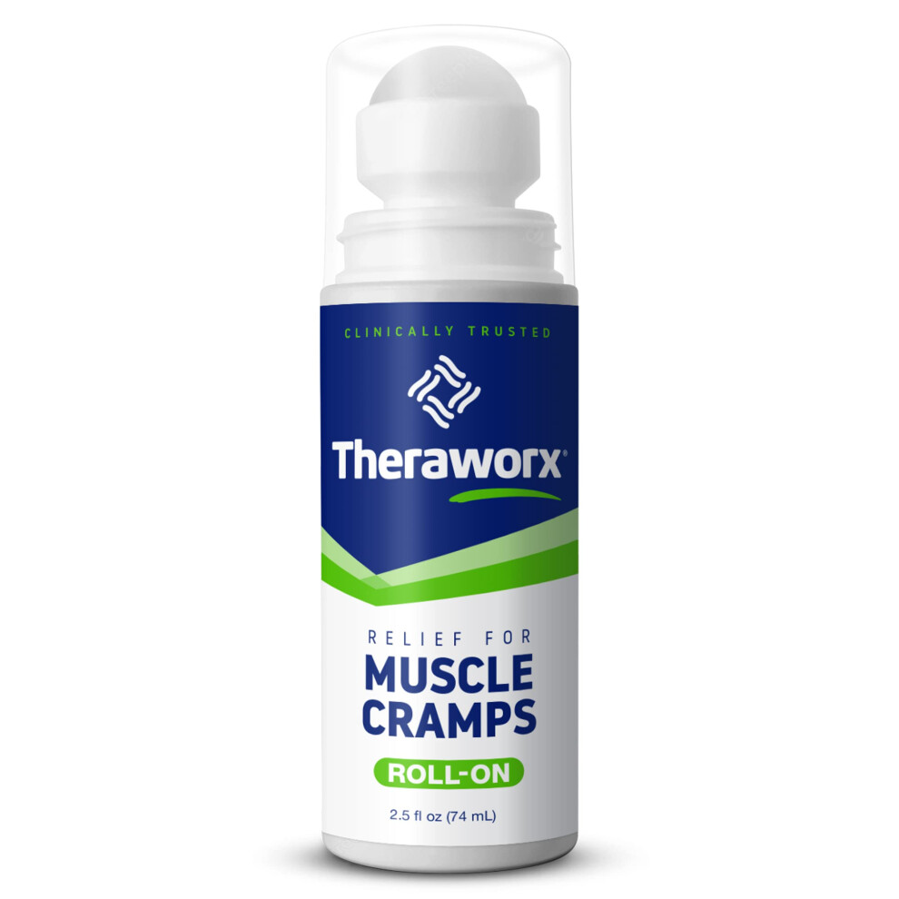 Theraworx Relief For Muscle Cramps Roll-On Fast-Acting Muscle Spasm, Leg Soreness With Magnesium Sulfate - 2.5 Oz - 1 Count