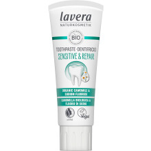 lavera Toothpaste Sensitive & Repair - for Sensitive Teeth - 24 Hours Protection - Organic Chamomile & Sodium Fluoride - Vegan - N