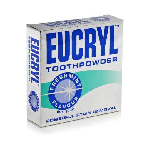 x2 Eucryl Smokers Tooth Powder Freshmint Flavour 50g 1