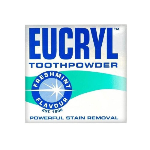 x2 Eucryl Smokers Tooth Powder Freshmint Flavour 50g