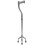 Aidapt Small‑Base Quad Cane/Tetrapod – Height‑Adjustable Walking Stick with Non‑Slip Rubber Ferrules, 10 Height Settings for Extra 1