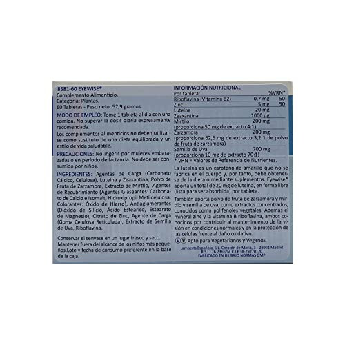 Lamberts Lamberts - Eyewise - 60 tabs 2