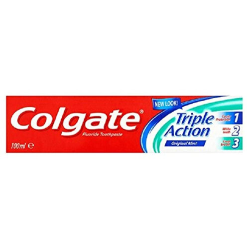 Colgate Colgate triple action original mint fluoride toothpaste 100ml pack of 1