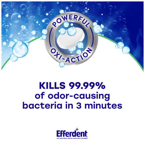 Efferdent Plus Mint Anti-Bacterial Denture Cleanser | 90 tablets | Actively Cleans Between Dentures | Packaging May Vary 1