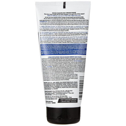 Magic Razorless Cream Shave Regular Strength Light Fresh Scent 6oz Tube 1