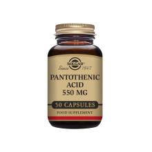 Solgar Pantothenic Acid 550 mg Vegetable Capsules - Pack of 50 - Reduces Tiredness and Fatigue - for Daily Use - Vegan and Gluten
