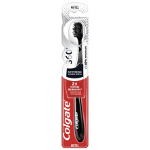 Colgate Toothbrush 360 Activated Carbon, Medium, 1 Piece – Manual Toothbrush Cleans Teeth, Tongue, Cheeks and Gums with Medium Ha