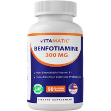 Vitamatic Benfotiamine 300 mg 90 Vegetarian Capsules - Also Called Fat Soluble Vitamin B1