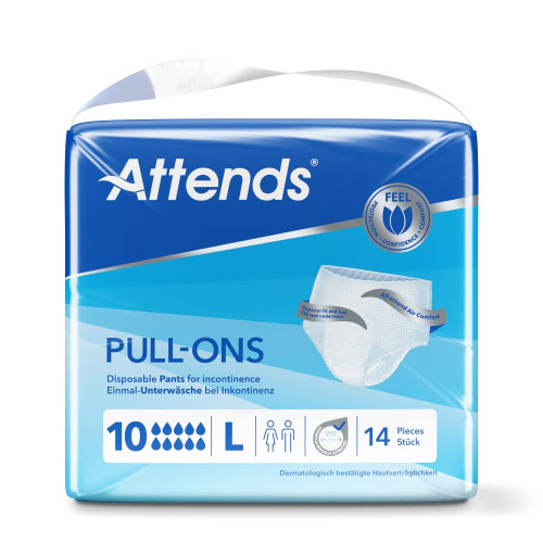 Attends Attends Pull-Ons 10 Large (2100ml) 14 Pack Incontinence Protection 1