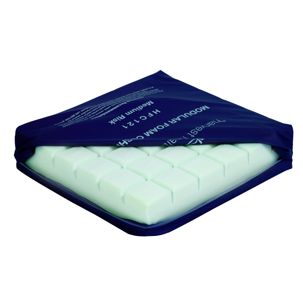 Nrs Healthcare Harvest Healthcare Modular Foam Pressure Care Cushion -Medium Risk (Eligible For Vat Relief In The Uk), 430(L)X430(W)X95(H) Mm, Pa