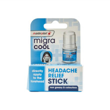 Masterplast Migra Cool Headache Relief, Non-Greasy & Colourless, Apply Directly onto Forehead Stick 3.6g