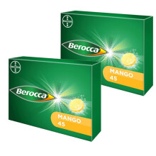 Berocca Mango - Vitamin C Effervescent Tablets - Including B Vitamins, Magnesium, Calcium & Zinc - Support Energy Release & Immune