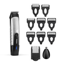 BaByliss Lithium Power Beard Trimmer — Cordless Grooming Kit with Stainless Steel Blades, Nose & Ear Trimmer, 14 Cutting Lengths (