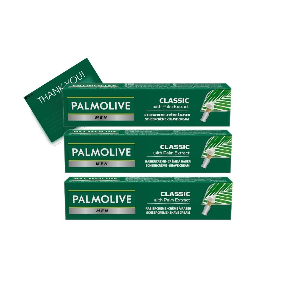 Fitzen Cream Palmolive Men Shave Classic With Palm Extract, Shave Lather For Men 100Ml Pack Of 3