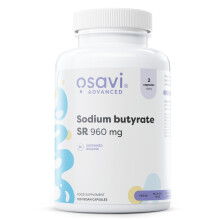 Osavi Sodium Butyrate SR 960 mg – 120 Vegan Capsules | Microencapsulated Sustained–Release Sodium Butyrate | High Butyric Acid Con