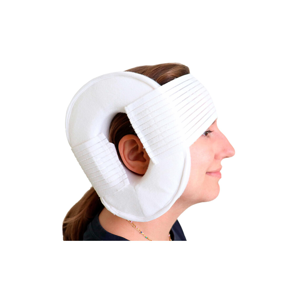 Kmina Piercing Pillow, Ear Pillow With Hole Side Sleepers, Adjustable Strap - Made In Europe