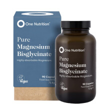 Pure Magnesium Bisglycinate by One Nutrition | High Absorption Magnesium for Sleep, Stress, Heart & Energy Support | 700mg per Cap