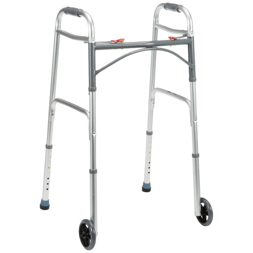 Drive Devilbiss Folding Lightweight Aluminium Walking Frame with Wheels 1