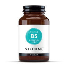Viridian - High B5 Complex + VIT C - 30 Caps | Energy & Immune Support | Reduces Tiredness & Fatigue | Complete B-Vitamin Formula