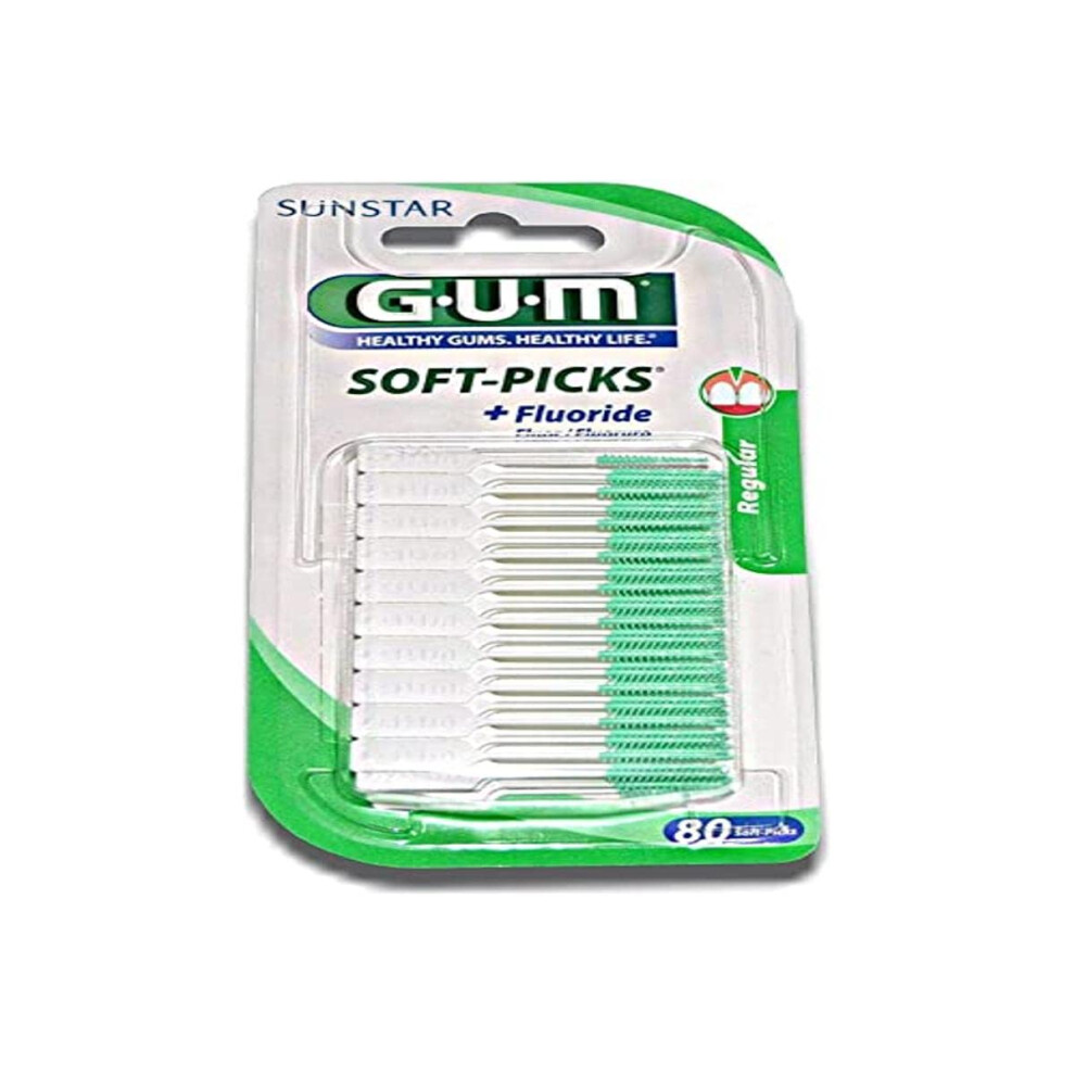 Sunstar Gum Soft Picks Interdental Brushes Regular 80 Pieces