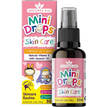 Natures Aid Mini Drops Vitamin E Skin Care - 30ml - Natural Daily Skincare Oil for Children 3 Months - 5 Years Supports Healthy Se