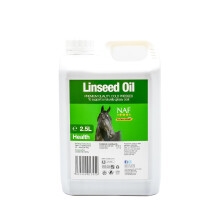 NAF Linseed Oil 2.5L – Cold-Pressed Omega 3 Oil for Horses – Supports Coat Shine, Skin Health, Condition & Digestive Function – Na