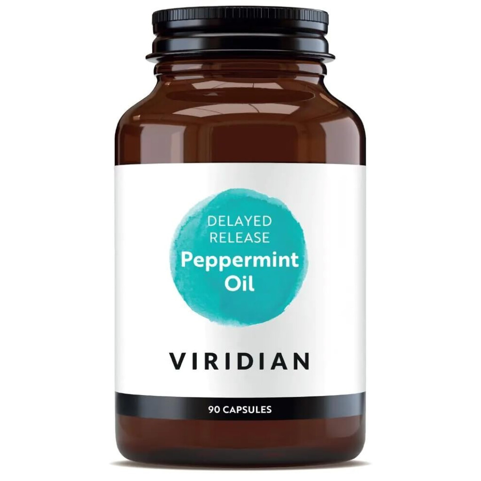 Viridian - Delayed Release Peppermint Oil, 90 Caps | With Ginger & Caraway Extracts | Supports Normal Digestion, Helps Maintain He