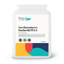 Troo Health Care Saccharomyces Boulardii Supplement - 90 Capsules – 5 Billion cfu with Olive Leaf, Biotin and Vitamin D - Highly S