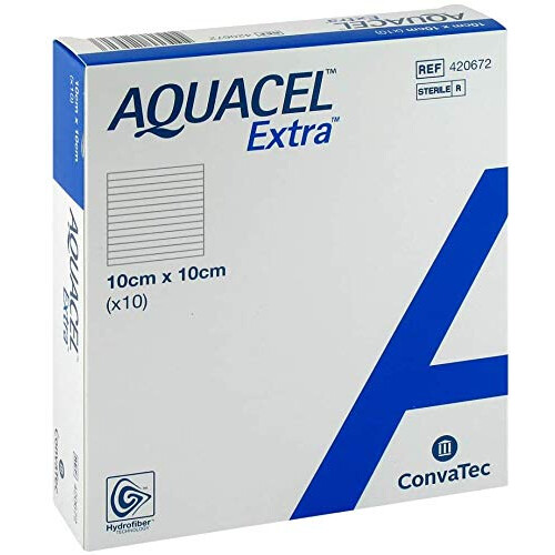 AQUACEL EXTRA 10x 10cm Compresses CPC 10Pieces