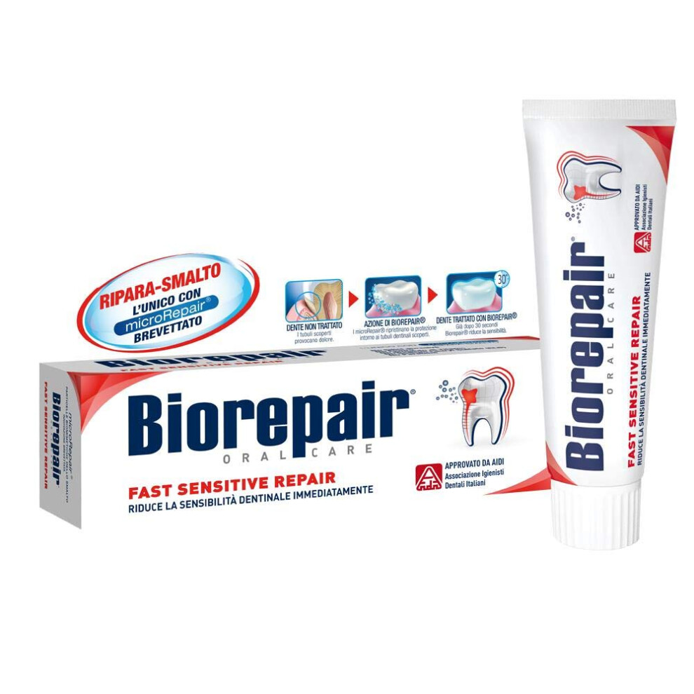 Biorepair Fast Sensitive Toothpaste, 75 Ml