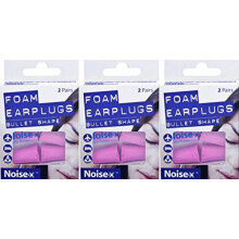 Noise X Foam Bullet Ear Plugs 2 Pairs x 3 Packs by Noise-X