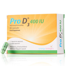 Pro D3 400 IU Capsules | Premium Vitamin D3 | 30 Capsules | Gelatine Free, Lactose Free, Dairy Free, Nut Free | Suitable for Veget