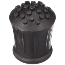 Merriway BH05583 Heavy Duty Rubber Walking Stick Ferrule Protectors Cane Tips, Round Shape, 22mm (7/8 inch) Black - Pack of 4 Piec