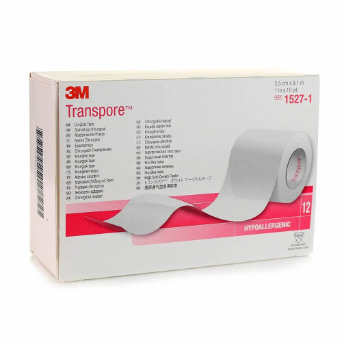 3M 3M Transpore Tape 1" x 10 yd Box: 12 2