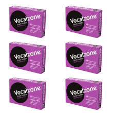 Vocalzone Throat Pastilles Blackcurrant Sugar Free 6 Packs 24- for Sore Throats and Hoarseness When Overusing Your Voice. Produced