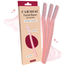 Carmesi Facial Razor for Women | Instant & Painless Hair Removal | Glowing Skin | Eyebrows, Upper Lip, Forehead, Peach Fuzz, Chin,