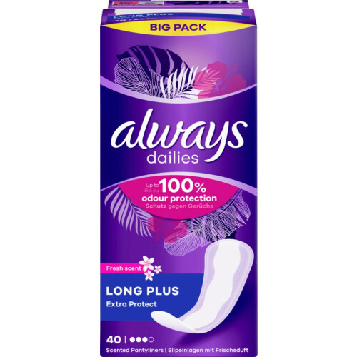 Always always Pantiliners Extra Protect Long Plus Fresh BigPack 40