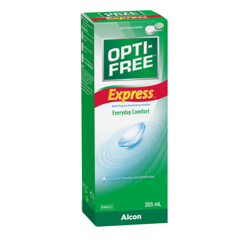 Opti-Free Express concact Lens Care Solution | Single Bottle | 1 x 355 ml 2