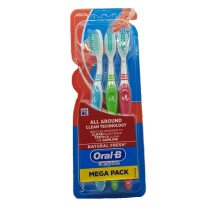 Oral-B Complete All Around Clean Technology Toothbrushes Mega Pack (Medium - 3 Pcs, Assorted Colour)