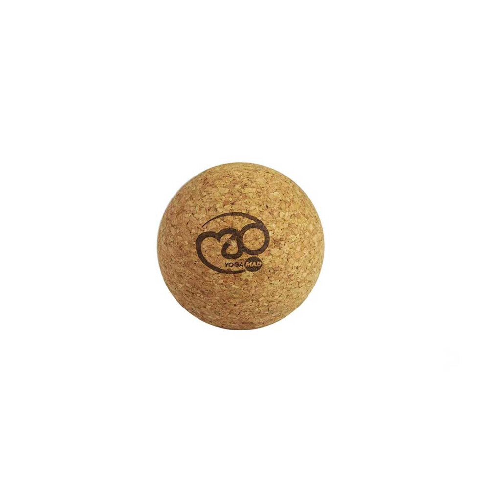 Fitness Mad Cork Massage Ball For Trigger Point Therapy, Deep Tissue & Myofascial Release, 7Cm Ball, Natural, Skin Friendly Materi