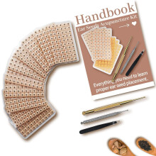 Multi-Condition Ear Seeds Acupuncture Kit, with Acupuncture Ear Press Seeds 1200Pcs, Acupuncture Pen, Acupressure Ear Chart, Tweez
