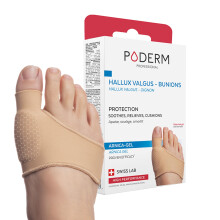 PODERM - BUNION/HALLUX VALGUS PROTECTION PATENTED ARNICA GEL - Immediately Cushions and Relieves Pain - Prevents Calluses - 100% N