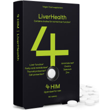 4 HIM LiverHealth - Liver Support Supplements - 60 Vegan Tablets - Liver Supplements for Liver Function - Made with Zinc, Choline