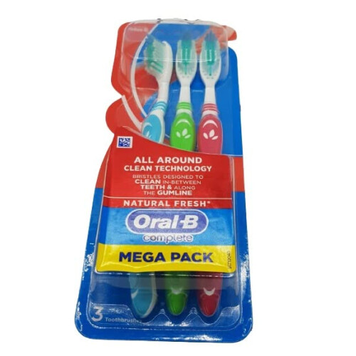 Oral-B Oral-B Complete All Around Clean Technology Toothbrushes Mega Pack (Medium - 3 Pcs, Assorted Colour) 1