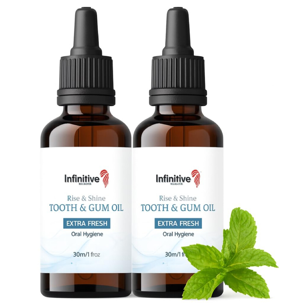 Infinitive Beauty Tooth & Gum Oil Twin Pack (30Ml X2) Â Extra Strength 100% Botanical Oils For Gum Disease Support, Gingivitis Rel